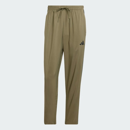 $45 Adidas Men’s Essentials 3 Stripe Standford Hem Pants-Olive Starta- Medium
