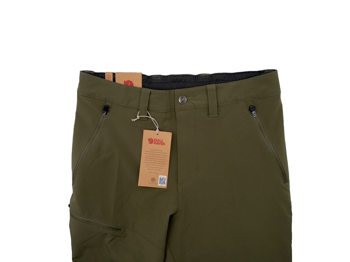 $175 Fjall Raven Abisko Trail Stretch Trousers-Laurel Green- 32W x 32L - New Tag