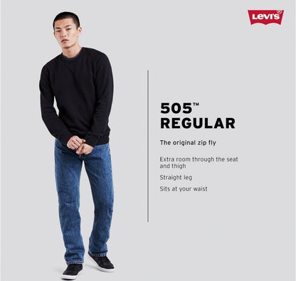 $69 Levi's Men’s 505 Regular Fit Stretch Jeans - Glowing- 32W 30L- New Tags