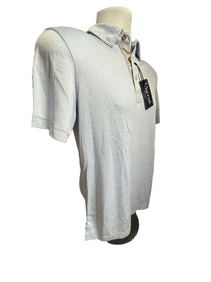 $79 Visitor Premium Men’s-Polo Shirt- Sky Blue- Small- New Tag