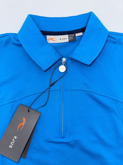 $99 Kjus Women's Callie Sleeveless Zip Polo - Blue - Size Small - New With Tag