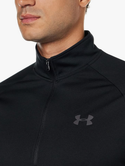 $45 Under Armour Men's UA Tech 2.0 1/2 Zip Tech Long Sleeve Shirt-Black-Small