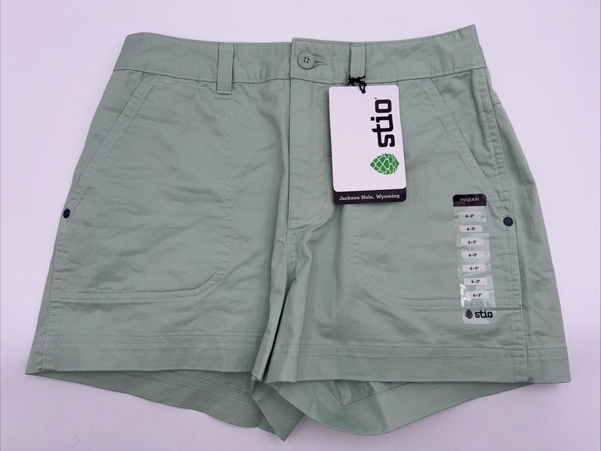 $85 Stio Women's Rivet Twill shorts - Fresh Lichen Green- Size: 6 (29”W) - New