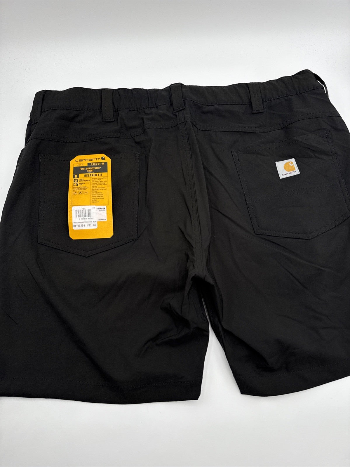 Carhartt Men's Force Sun Defender Relaxed Fit Lightweight Shorts-Black-XLarge