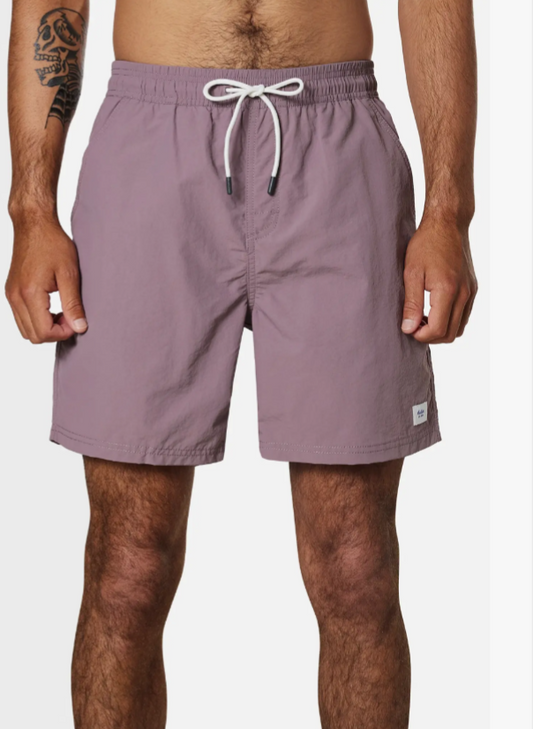 $74 Katin Men’s-Poolside Swim Trunks Volley Shorts-Auralite Mauve -Small-New Tag