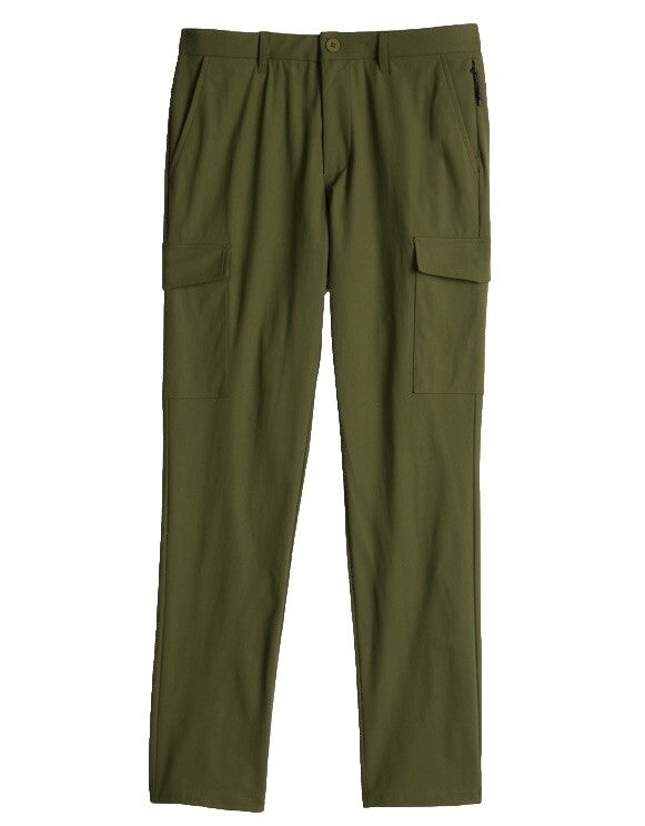 FLX Men’s Premium Slim Cargo Pants- Olive Green- 32Wx30L - New Tags
