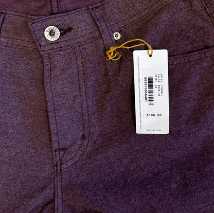 $198 AG Men’s Tellis Slim Fit 5-Pocket Pants Jeans  - Burgundy - Size 29Wx34L