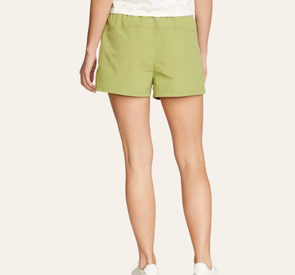 $80 Eddie Bauer Women’s Mountain Crinkle Shorts - Olive - Medium - New With Tag
