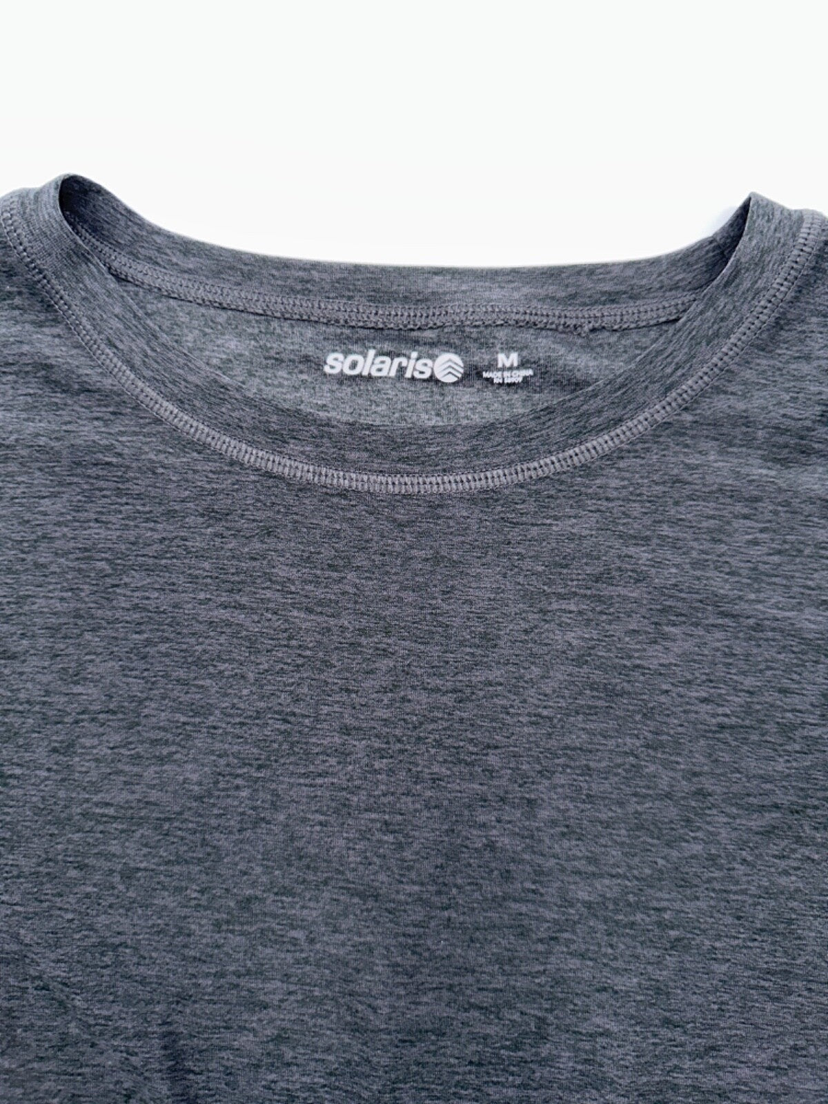 $40 Solaris Active Men's Short Sleeve T-Shirt -Grey Heather - Medium - New