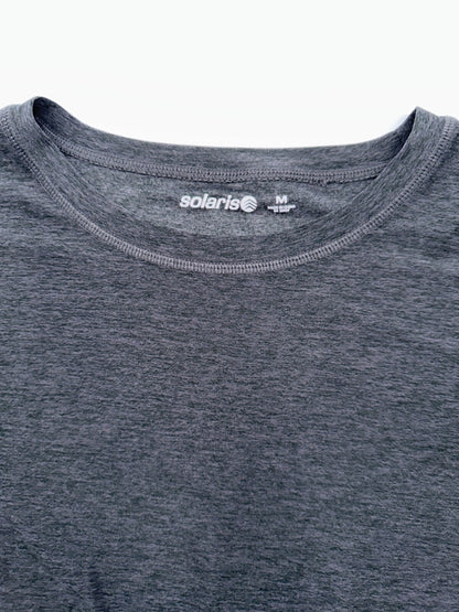 $40 Solaris Active Men's Short Sleeve T-Shirt -Grey Heather - Medium - New
