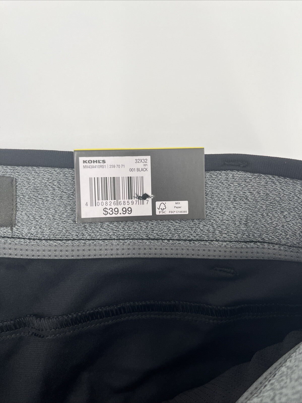 FLX Men’s Premium Slim Cargo Pants- Black- 32W 32L - New Tags