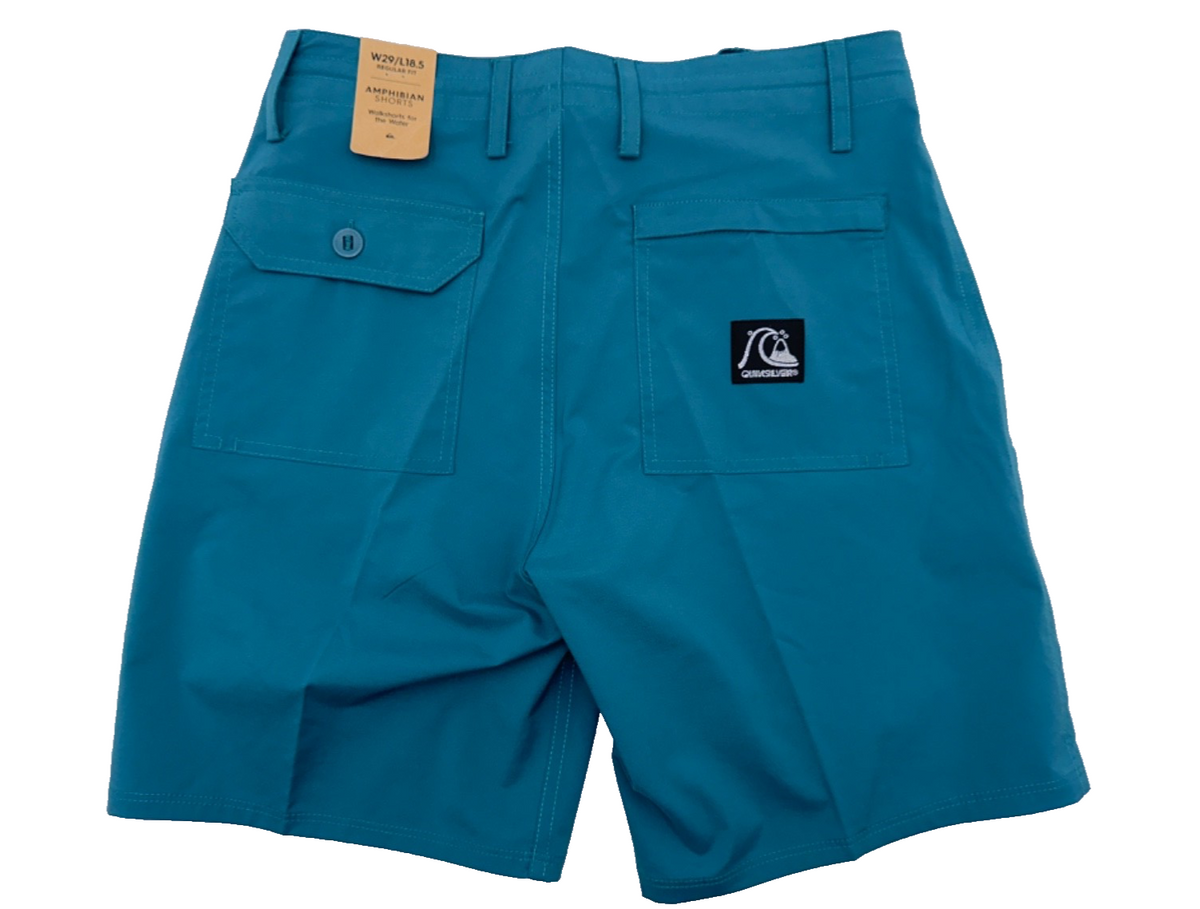$65 Quicksilver Men’s Amphibian Hybrid Shorts - Colonial Blue - 29W x 18.5L -New