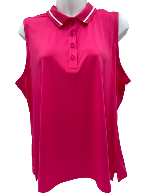$68 Tommy Bahama Women’s Sleeveless Polo - Pink - XLarge - New With Tag