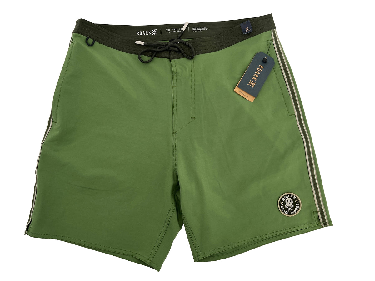 $69 Roark Men’s Chiller 17” Mixtape Boardshorts Trunks-Jungle Green-30W- New Tag