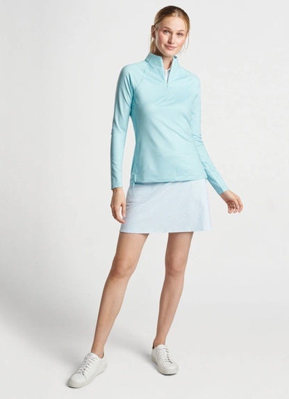 $130 Peter Millar Women’s Printed Raglan Sleeve Perth Layer Pullover-Blue-Small