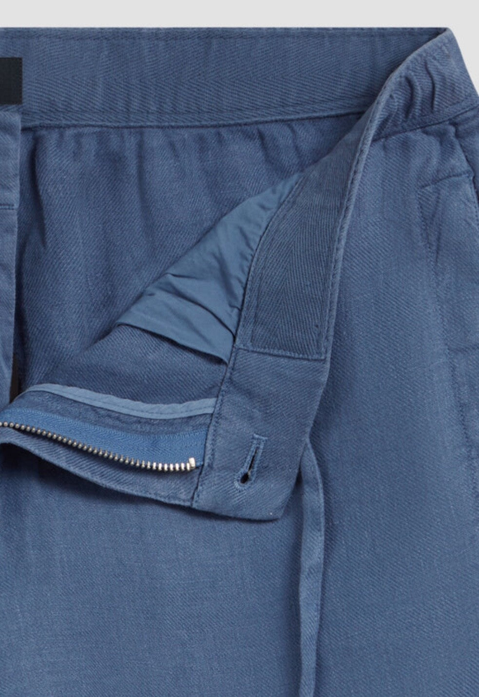 $139 Bugatchi Men’s-Linen Bermuda Short-Rivera Blue- 36W-New Tag