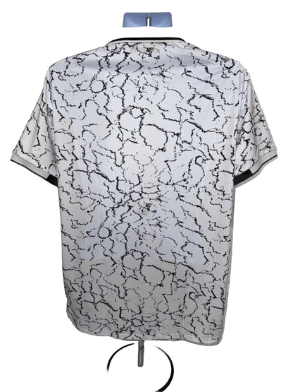 $104 KJUS Men’s Spot Printed Polo Shirt - White/ Black -Medium- New Tag