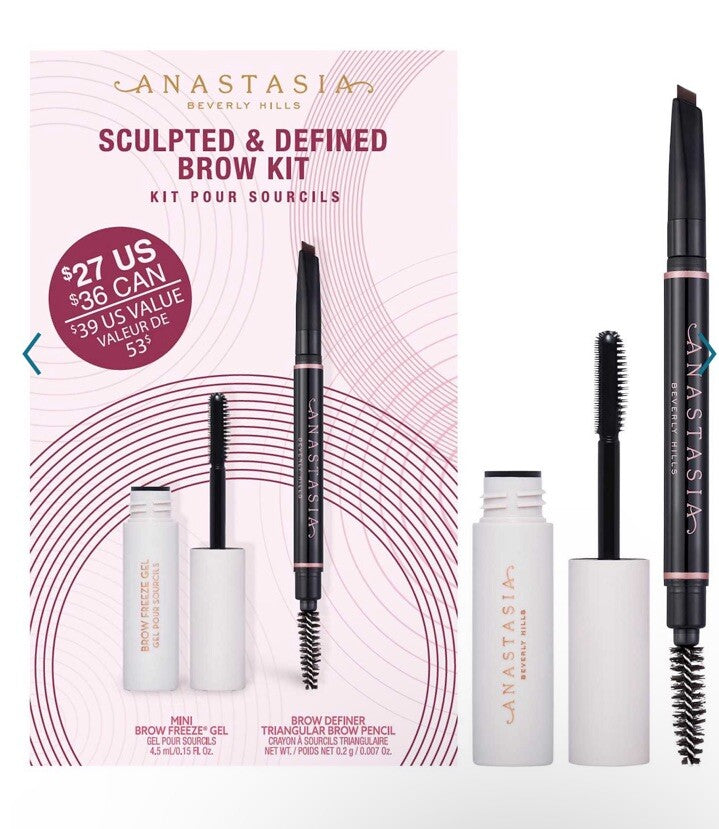 Anastasia Beverly Hills Brow Studio Kit Mini Brown Gel + Pencil Set- Great Deal!