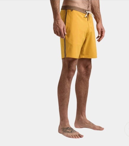 $68 Roark Men’s Chiller 17” Mixtape Boardshorts Trunks-Gold Yellow -30W- New Tag