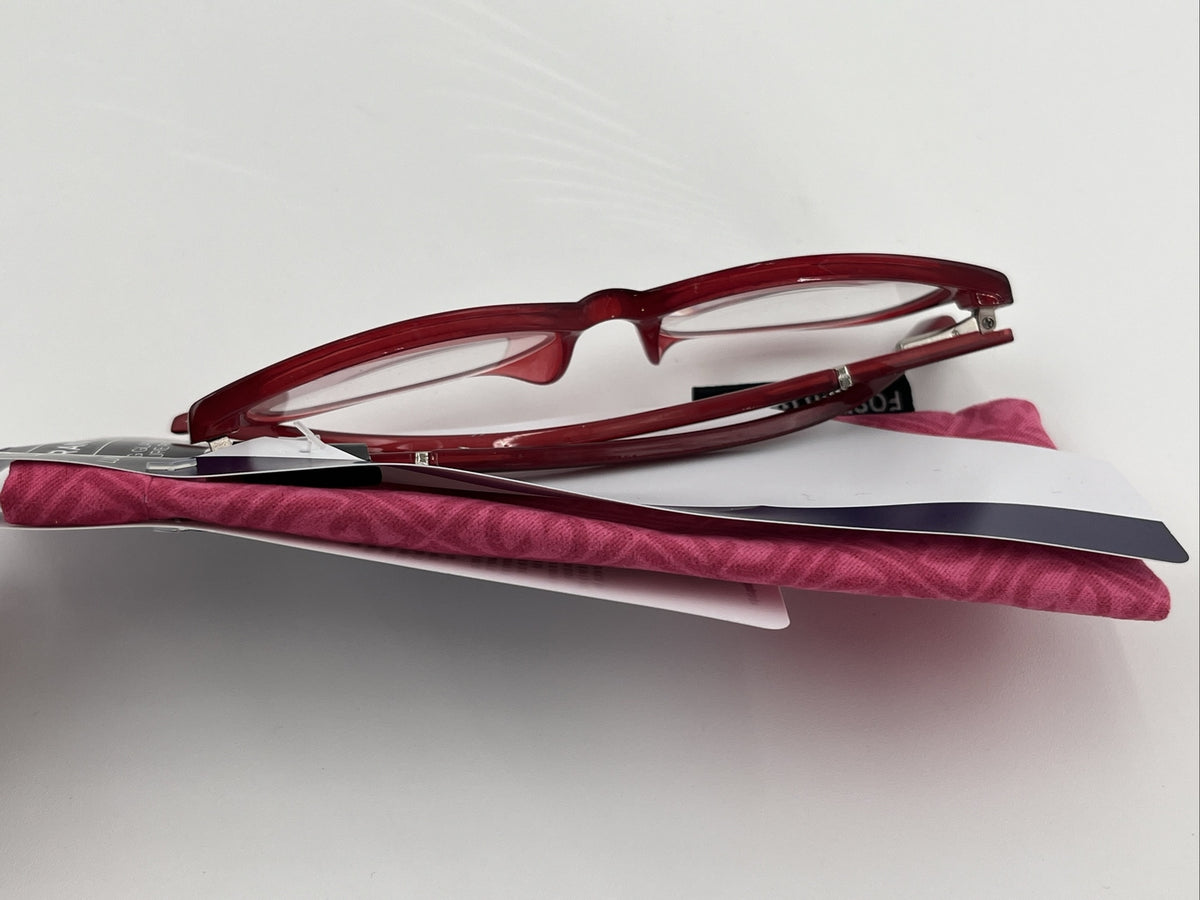 FOSTER GRANT Parissa Unisex Fashion Maroon Reading Glasses +2.75 Retail $25.99
