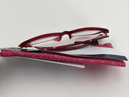 FOSTER GRANT Parissa Unisex Fashion Maroon Reading Glasses +2.75 Retail $25.99