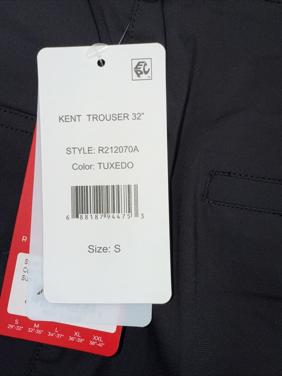 $140 Redvanly Men’s Kent Golf Pants - Black- Small - New With Tags