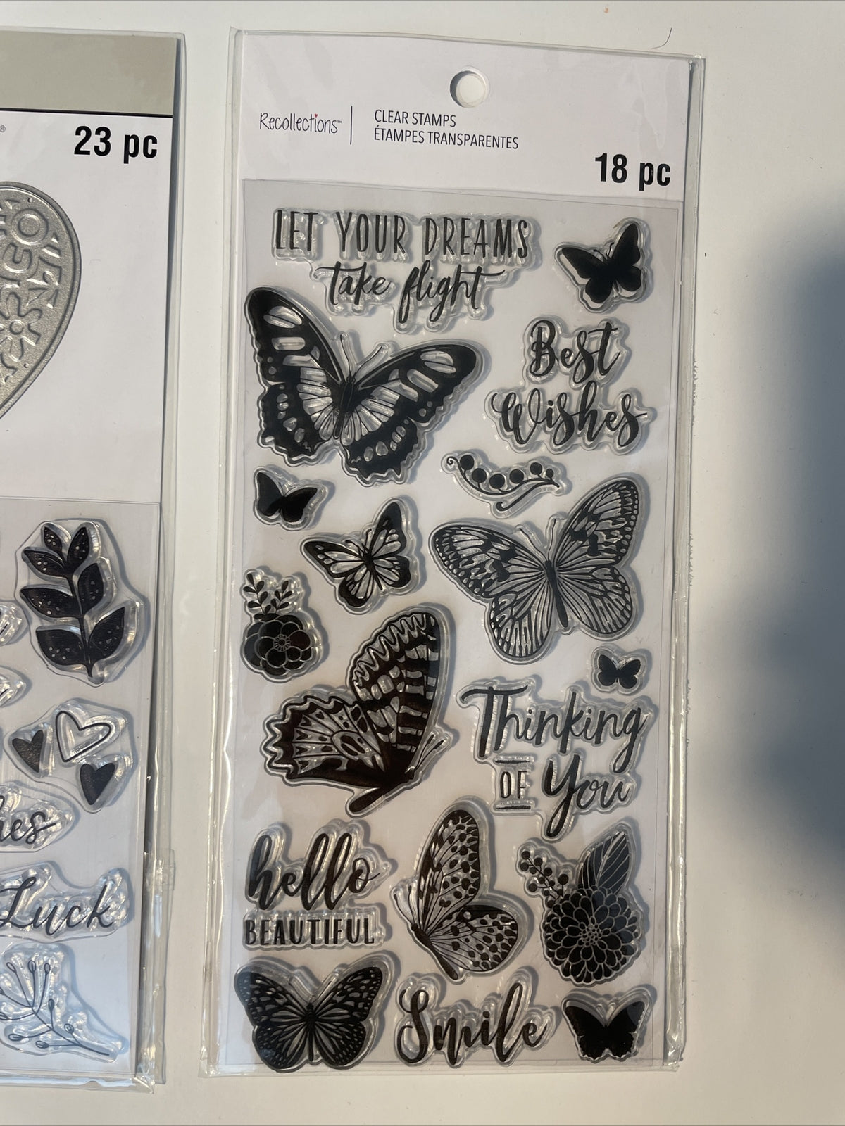 Lot Of 2 Recollections Poly Clear Photopolymer Stamps - Combo Lot