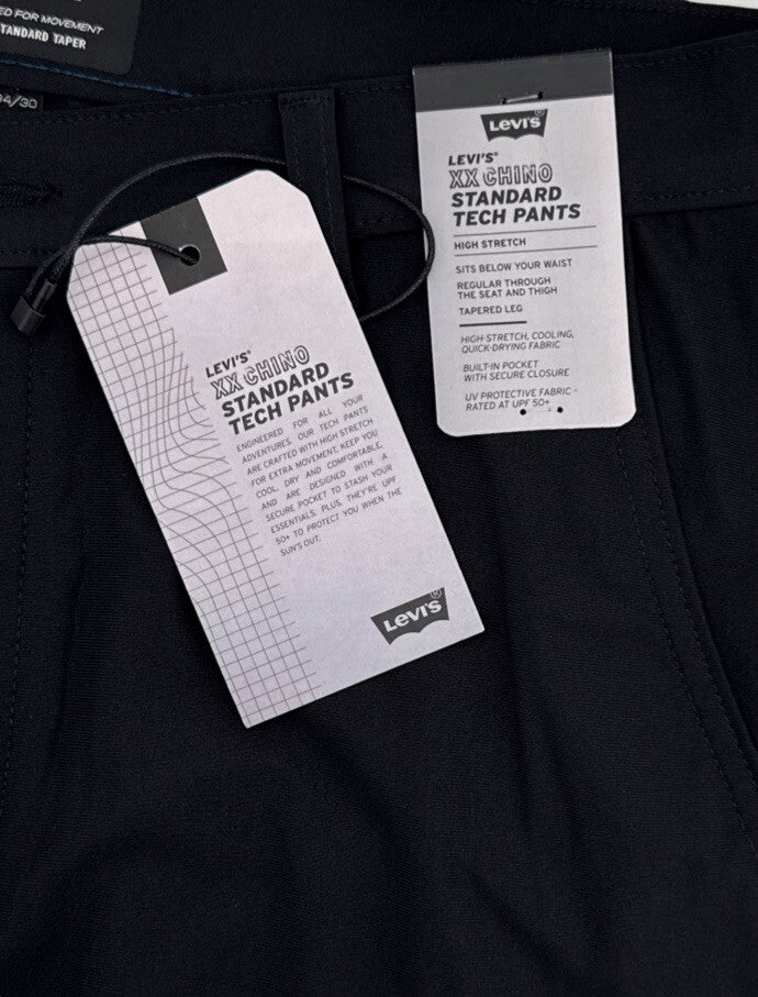 $69 Levi’s XX Chino Standard Tech Men’s Pants- Black -34Wx30L