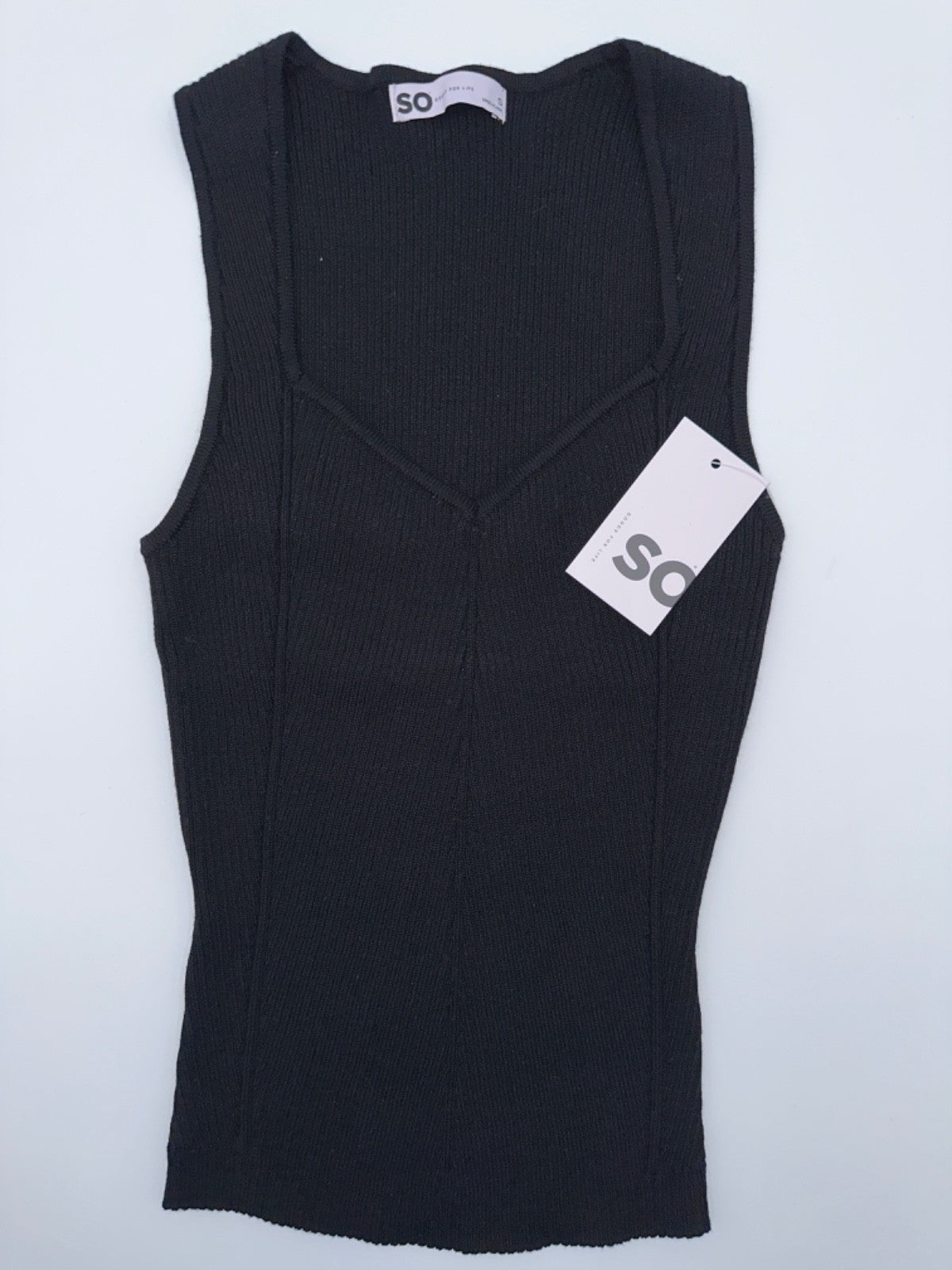 SO Women’s Sleeveless Sweater Tank Top - Black - Small - New With Tag