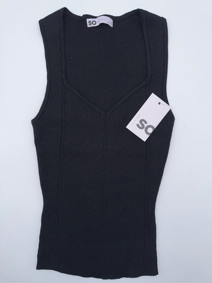 SO Women’s Sleeveless Sweater Tank Top - Black - Small - New With Tag