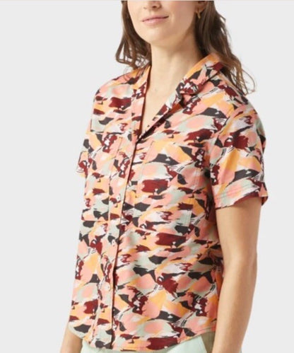 $109 Stio Women’s Marion Brush Stroke Camp Shirt Button Up-Size: Small- NWT