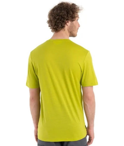 Icebreaker Men’s Tech Lite Short Sleeve Skiing Yeti T-Shirt - Bio Lime- Small