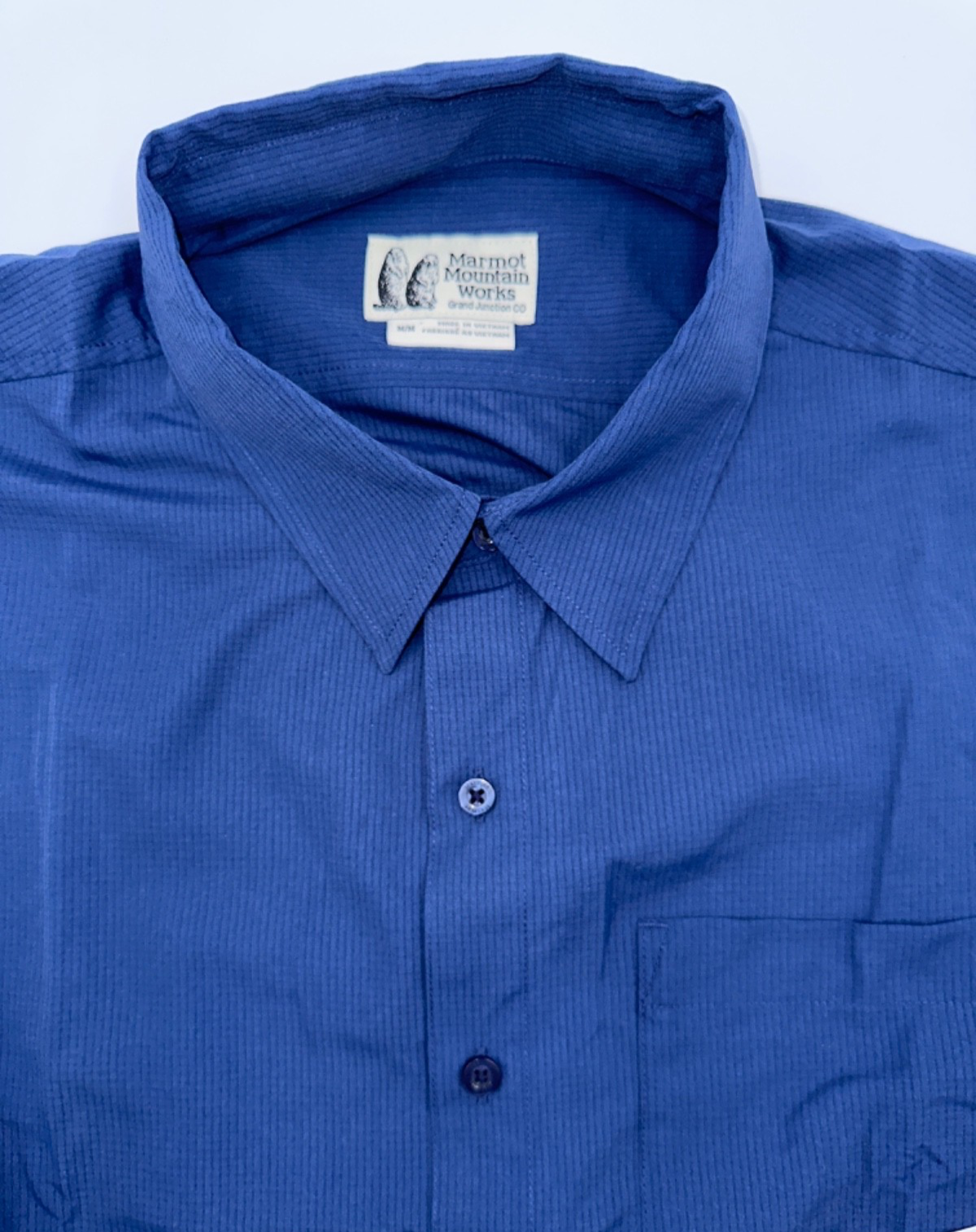 $70 Marmot Aerobora LS Shirt Men's - Arctic Navy - Medium - New With Tag