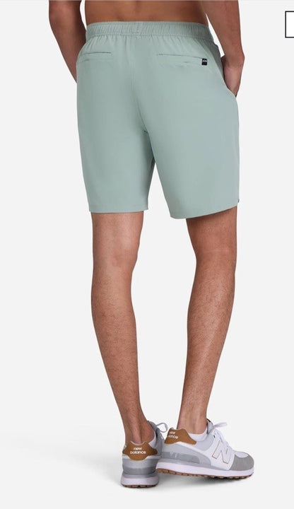 $74 Bad Birdie Men's Active Golf Shorts Elastic Waist Drawstring-Sage-XLarge-New