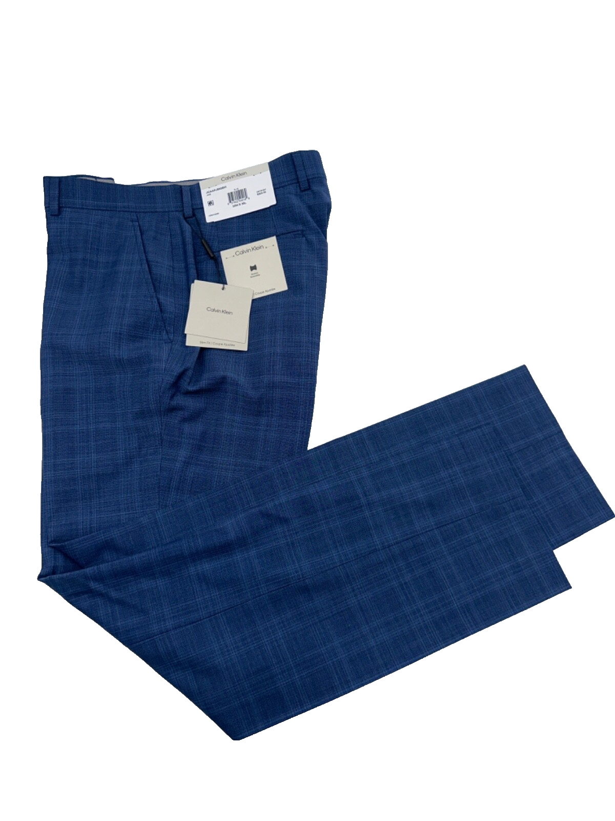 $200 Calvin Klein Men's Jace Slim Fit Suit Pant - Blue - 33W x 30L - New Tags