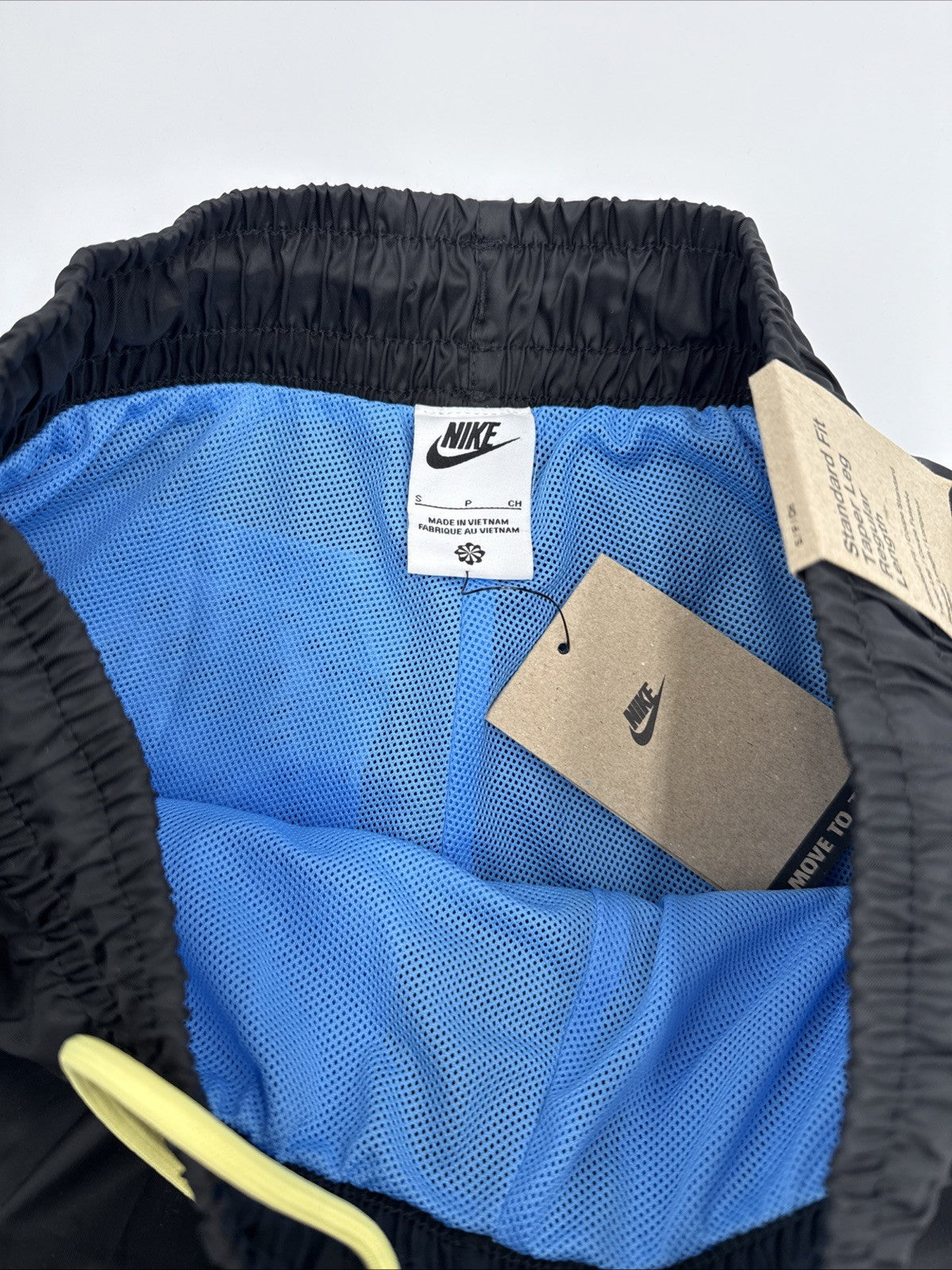 $95 Nike Men’s Windrunner Woven Lined Pants DX0653-010- Black/Blue- Small-New
