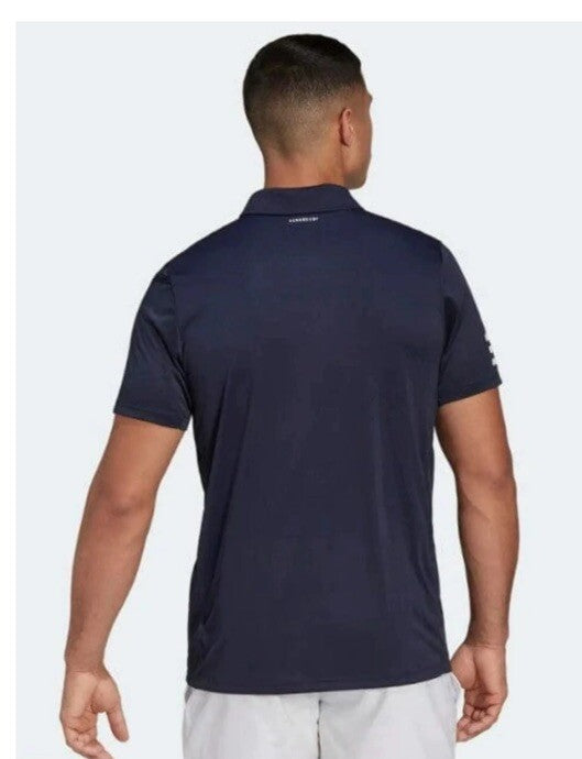 $65 Adidas Men’s Polo Shirt 3 Stripe Regular Fit Performance Golf-Navy-Medium