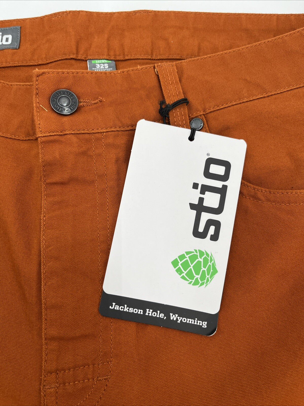 $100 Stio Men’s Organic Rivet Canvas Utility Pants- Saddle- Size 30 Short-New