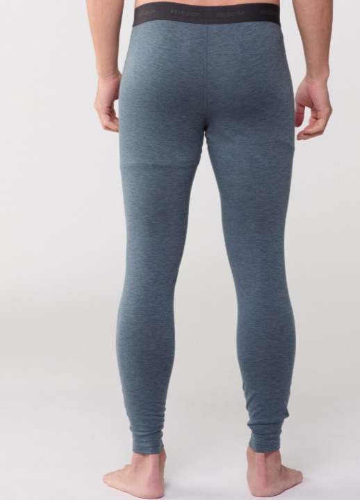 $55 REI Co-Op Men's Midweight Base Layer Bottoms- Blue Nights Heather-Small- New
