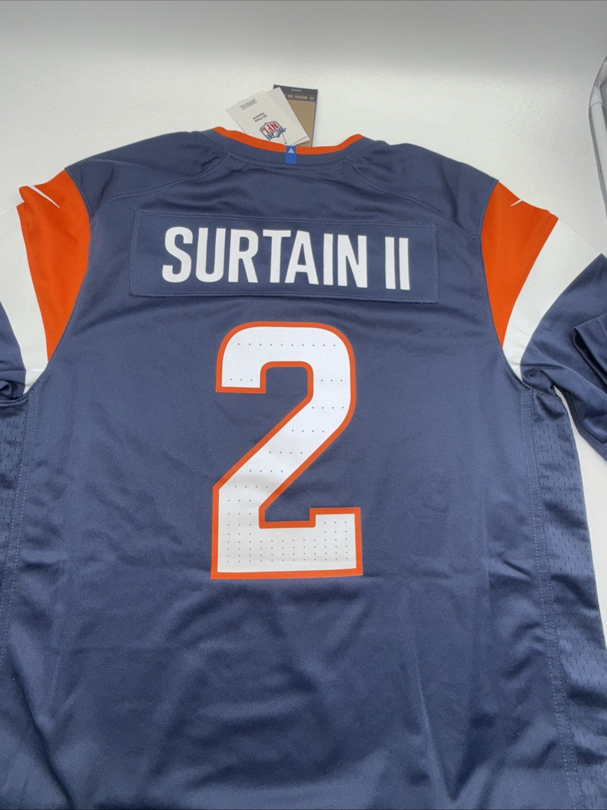 $130 Nike Men’s Patrick Surtain II Denver Broncos  Jersey-Blue-Large -New Tags