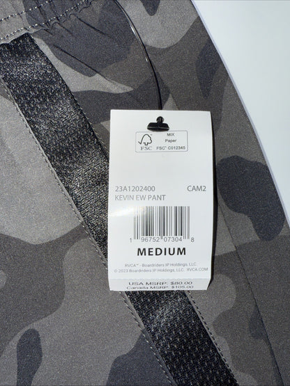 $80 RVCA Men’s Kevin EW Pants Jogger- Elastic Waist Stretch-Camo- Medium-NEW TAG