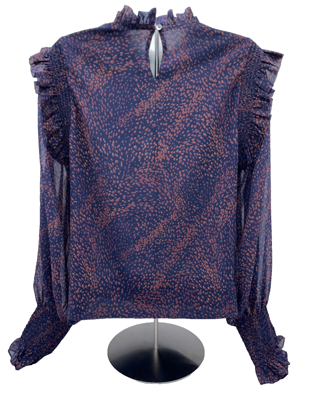 $178 Joes Jeans Women's Micro Animal Print Top - Navy - Medium - New With Tags
