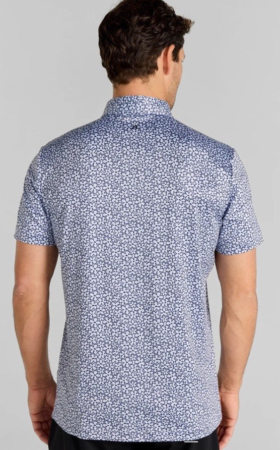 $110 Redvanly Men’s Pierre Golf Performance Polo Shirt-Blue Lavender-2XLarge-New