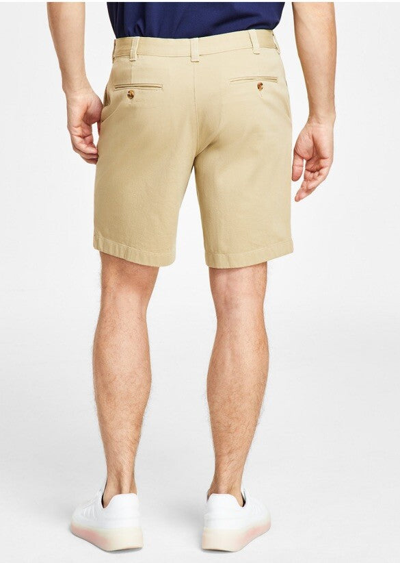 $55 CLUB ROOM Men’s Regular Fit 9" 4-Way Stretch Shorts- Beige Tan- 30” -New Tag