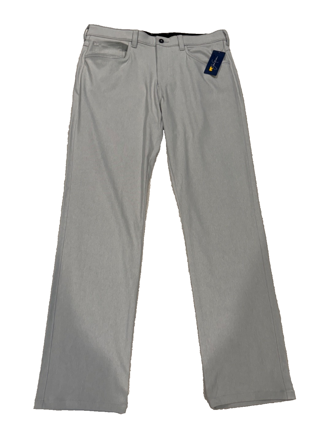$80 Jack Nicklaus Men's Golf High Rise Pants - Light Grey - Size: 34W x 32L