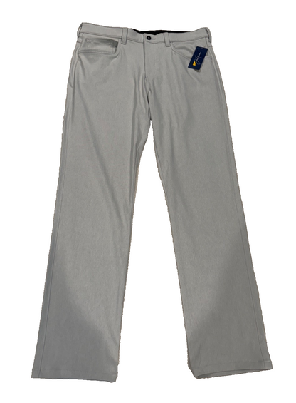 $80 Jack Nicklaus Men's Golf High Rise Pants - Light Grey - Size: 34W x 32L