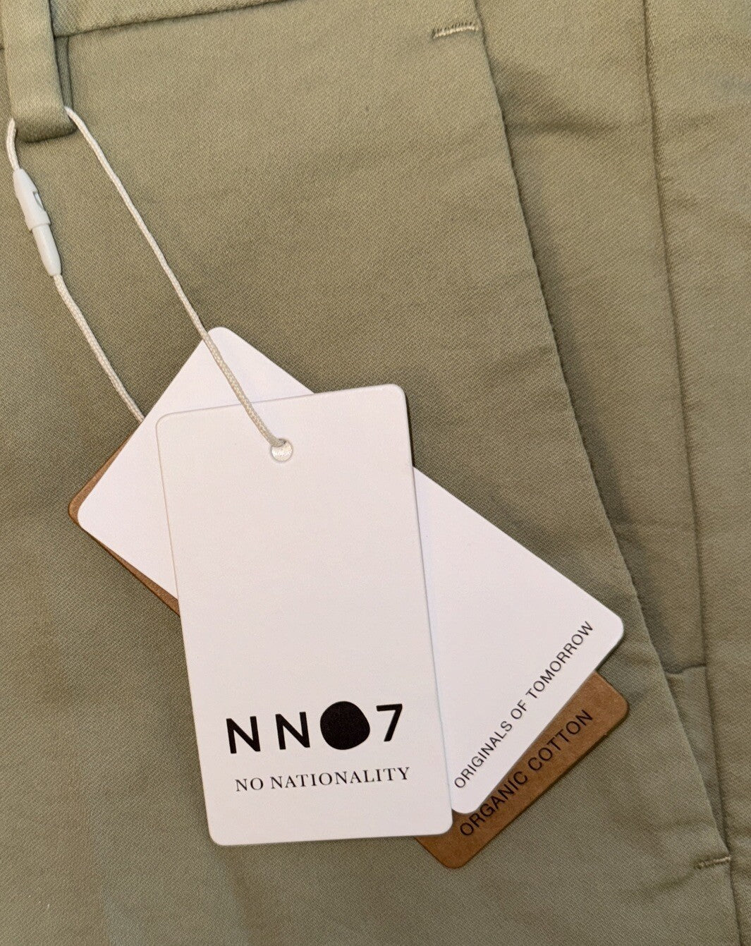 $230 No Nationality NNo7 Men’s Theo Regular Fit Organic Cotton Oil Green 29Wx32L