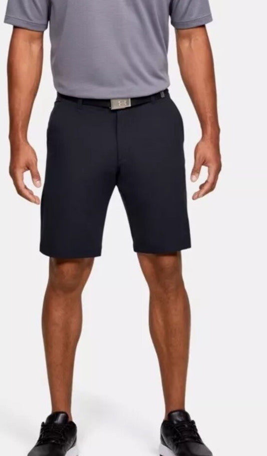 $60 Under Armour Men's Wicking Golf Tech 10” Shorts - Black - Size: 30W- NewTags