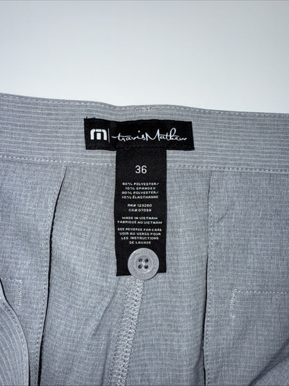$94 Travis Mathew Men’s Sand Harbor Golf Shorts- Heather Sleet Grey- 36W-New Tag