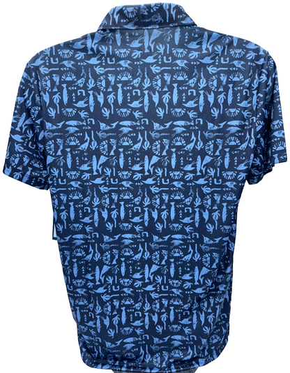 $55 Huk Men's Pursuit Polo Shirt - H1200605 - Navy - Medium - New With Tag